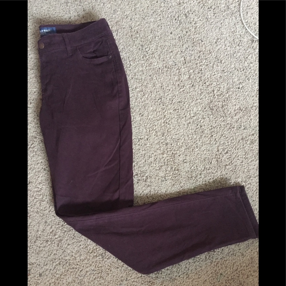 Burgundy Old Navy Skinny Jeans Size 6/28